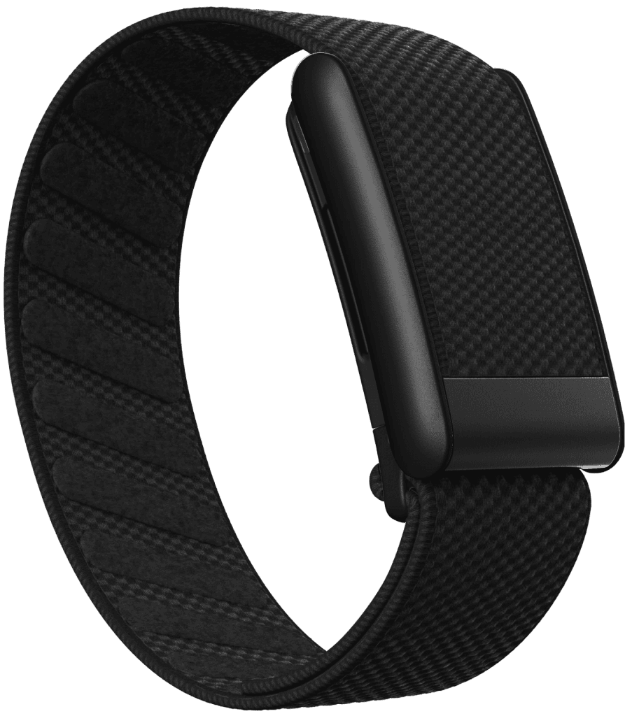 Rexx smart fitness band, showing live heart rate, recovery and step tiles